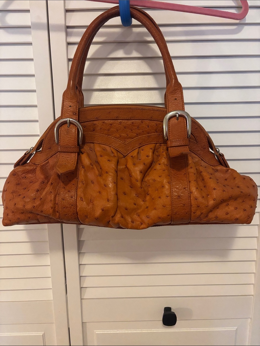 Vero Croccodillo Vintage Ostrich Shoulder bag